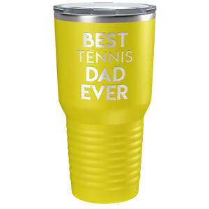 Best Tennis Dad Ever Laser Engraved on Stainless Steel Tennis Tumbler