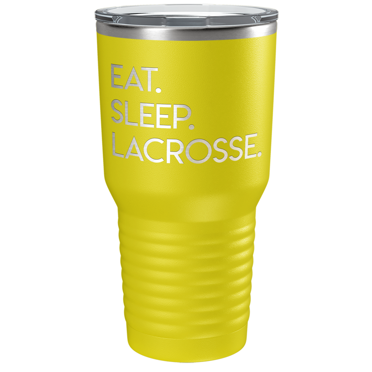 Eat Sleep Lacrosse Laser Engraved on Stainless Steel Lacrosse Tumbler
