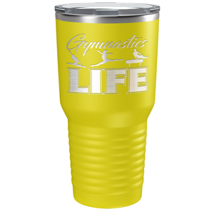 Gymnastics LIFE Silhouettes Laser Engraved on Stainless Steel Gymnastics Tumbler