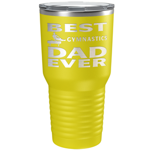 Best Gymnastics Dad Ever Laser Engraved on Stainless Steel Gymnastics Tumbler