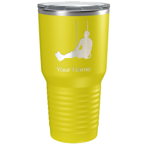 Personalized Male Gymnast Silhouette Laser Engraved on Stainless Steel Gymnastics Tumbler