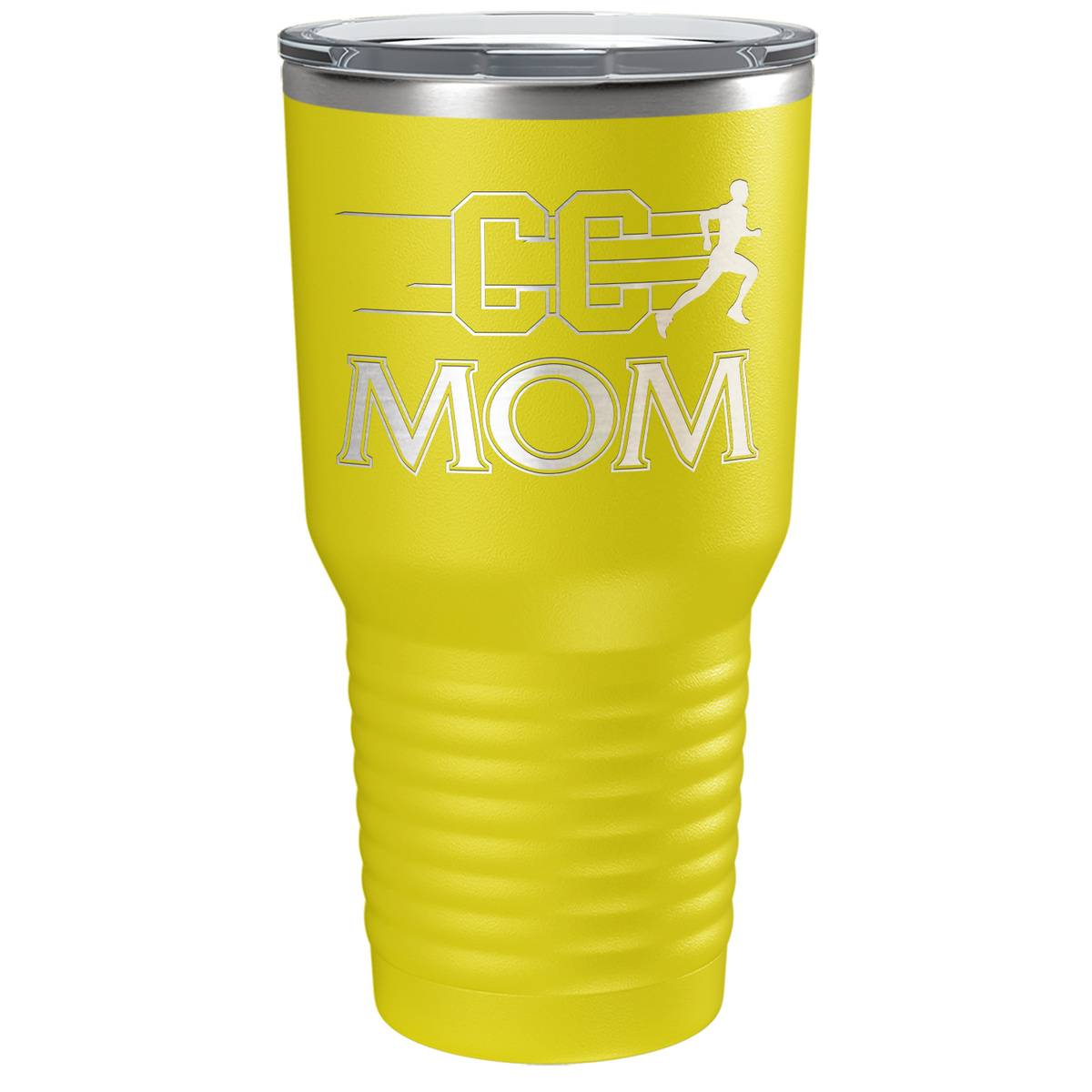 Cross Country Mom Laser Engraved on Stainless Steel Cross Country Tumbler