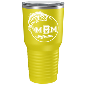 Fishing Monogram on Stainless Steel Fishing Tumbler