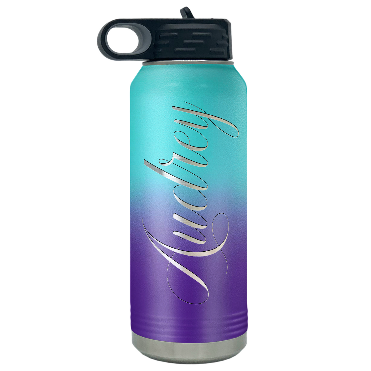 Cuptify Personalized Laser Engraved on Mermaid Ombre Sports Bottle