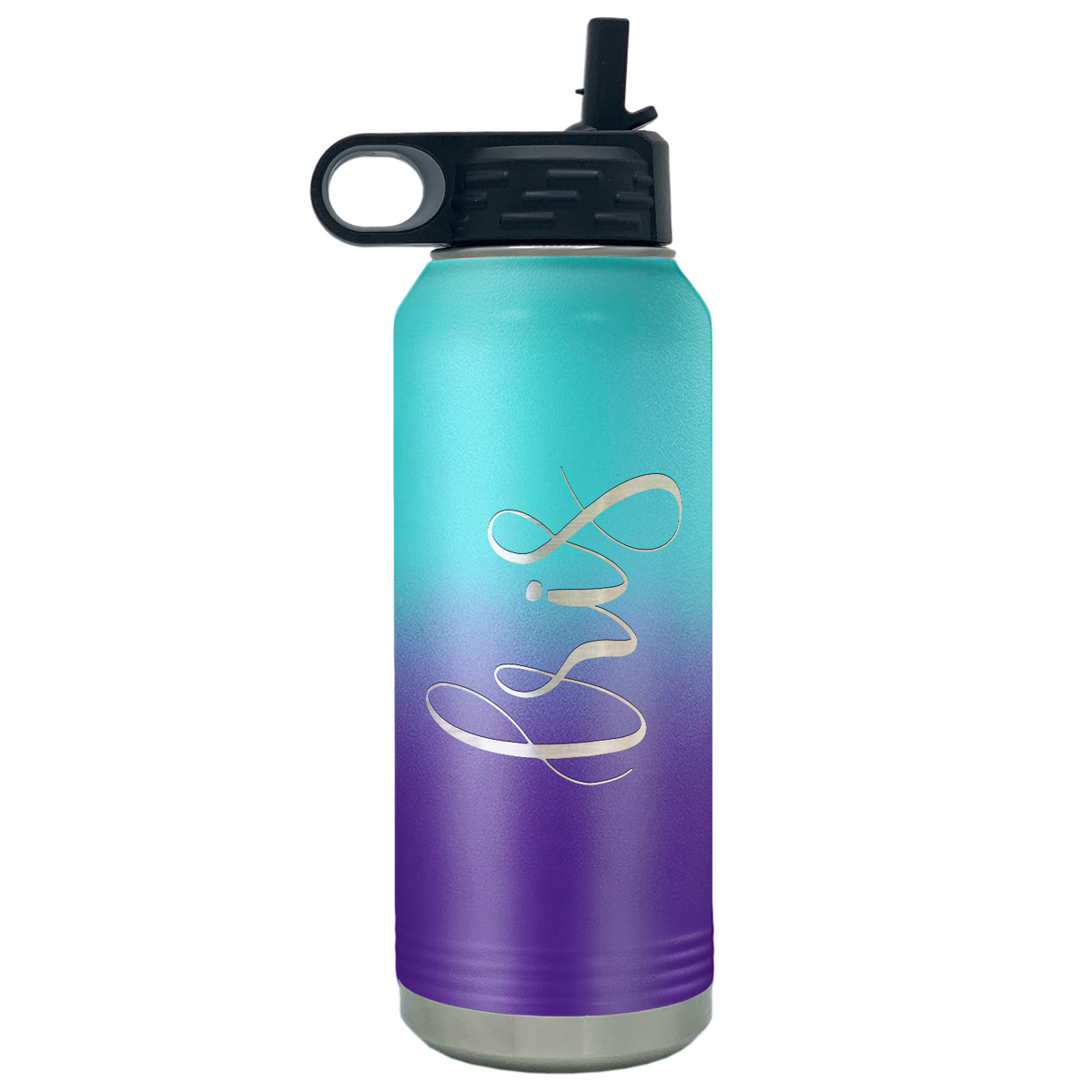Cuptify Personalized Laser Engraved on Mermaid Ombre Sports Bottle