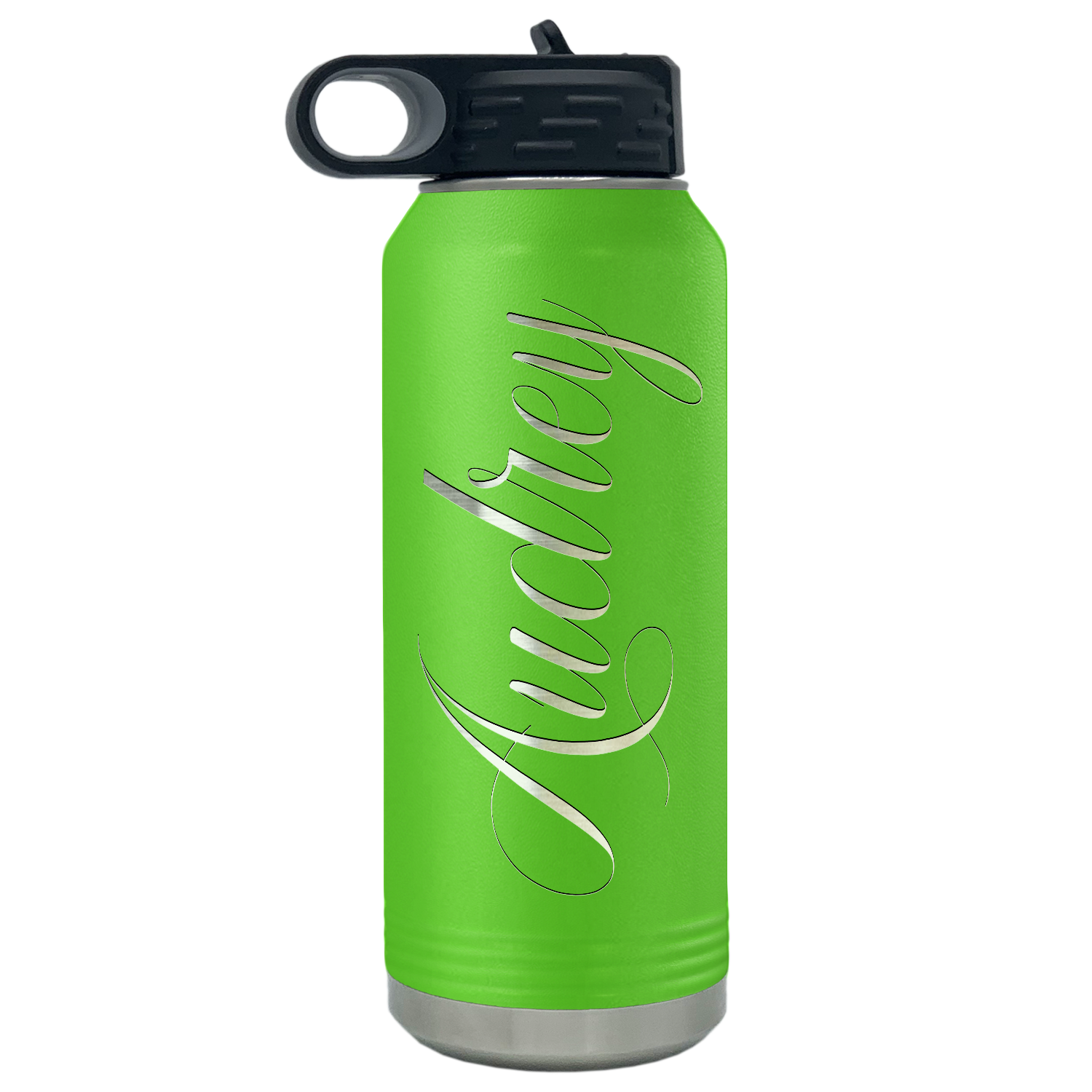 Cuptify Personalized Laser Engraved on Neon Green Sports Bottle