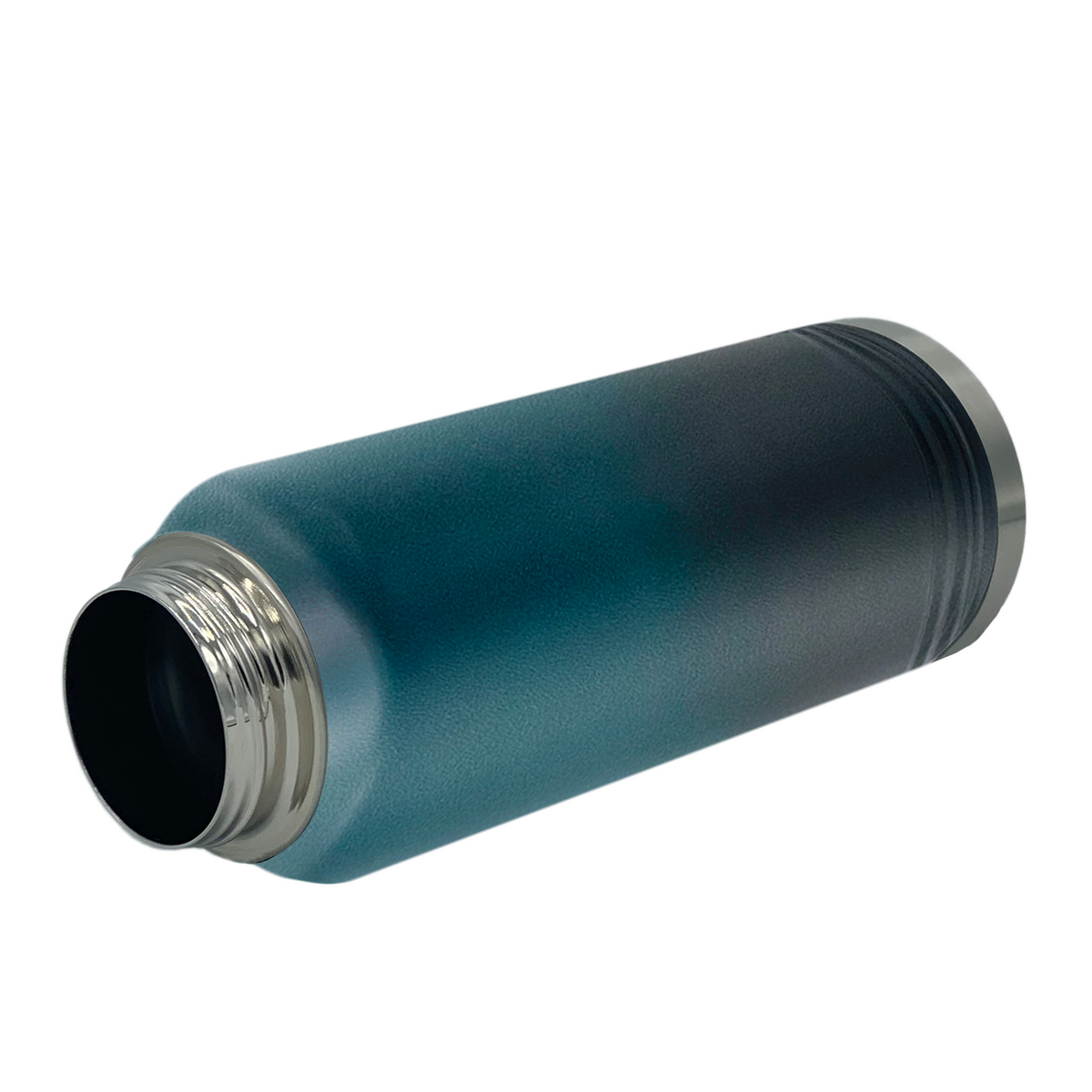 Cuptify Personalized Laser Engraved on Teal Black Ombre Sports Bottle