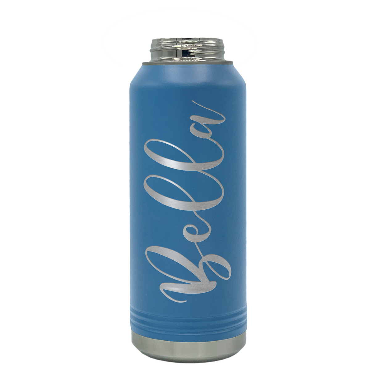 Cuptify Personalized Laser Engraved on Blue Sports Bottle