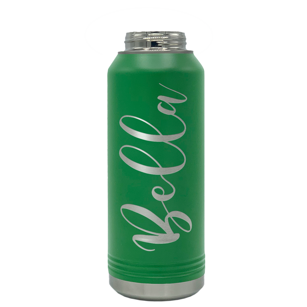 Cuptify Personalized Laser Engraved on Green Sports Bottle