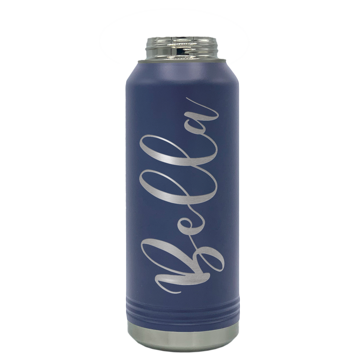 Cuptify Personalized Laser Engraved on Navy Blue Sports Bottle