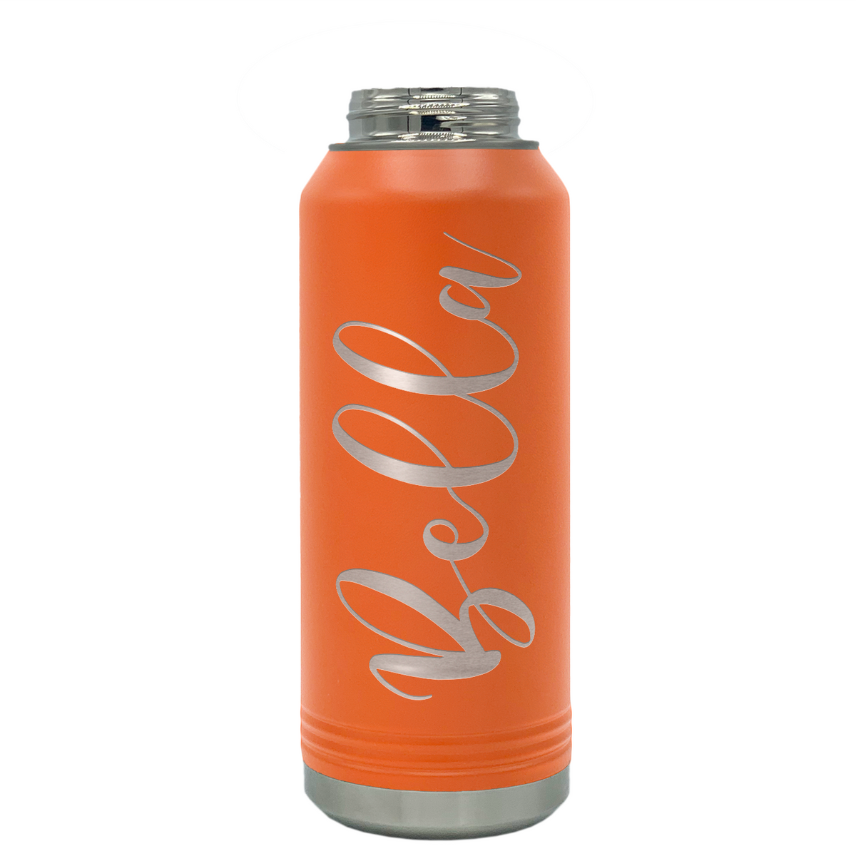 Cuptify Personalized Laser Engraved on Orange Sports Bottle