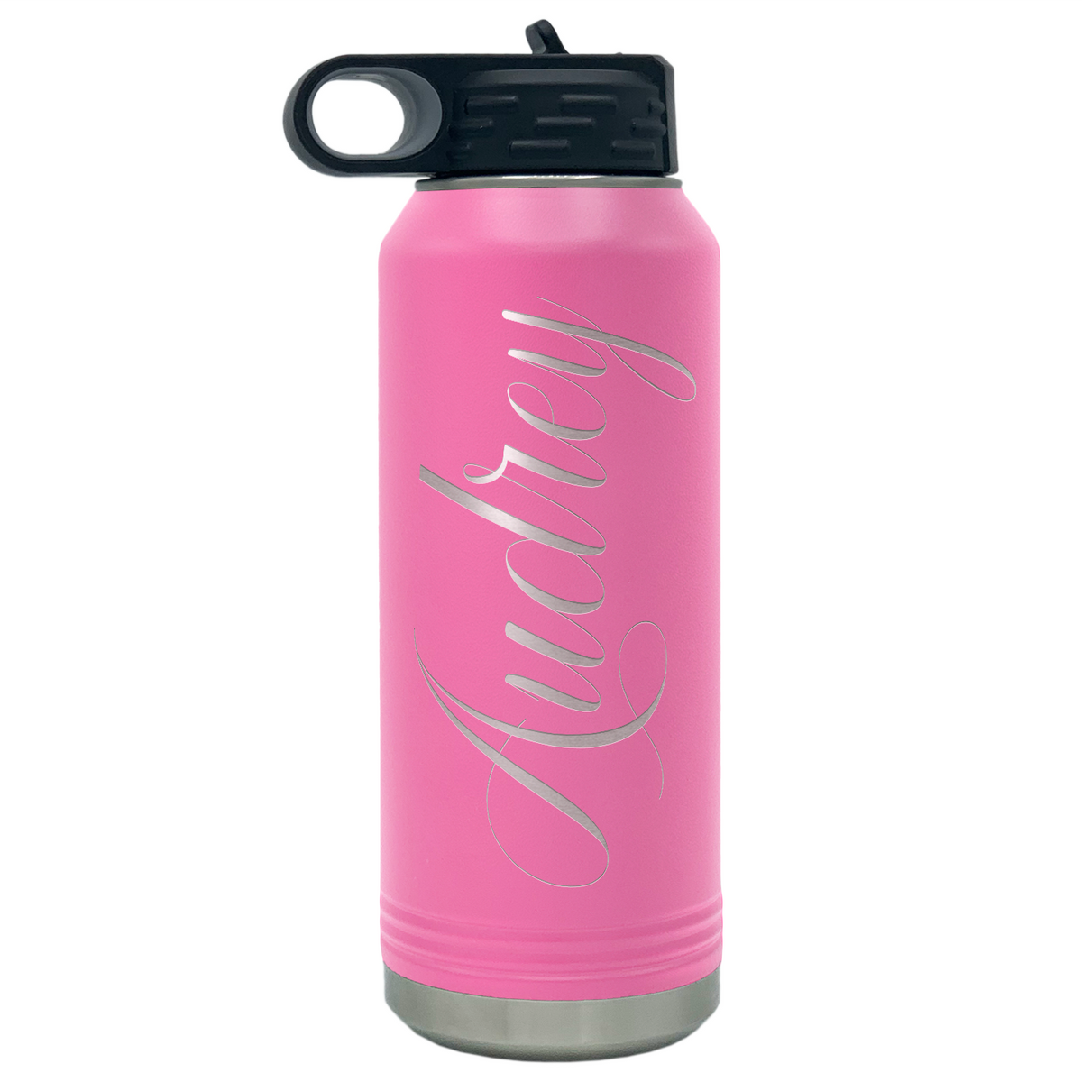 Cuptify Personalized Laser Engraved on Pink Sports Bottle