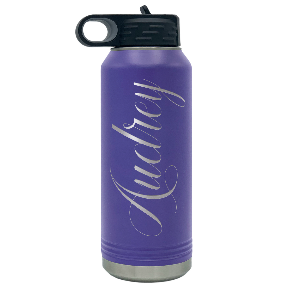 Cuptify Personalized Laser Engraved on Purple Sports Bottle