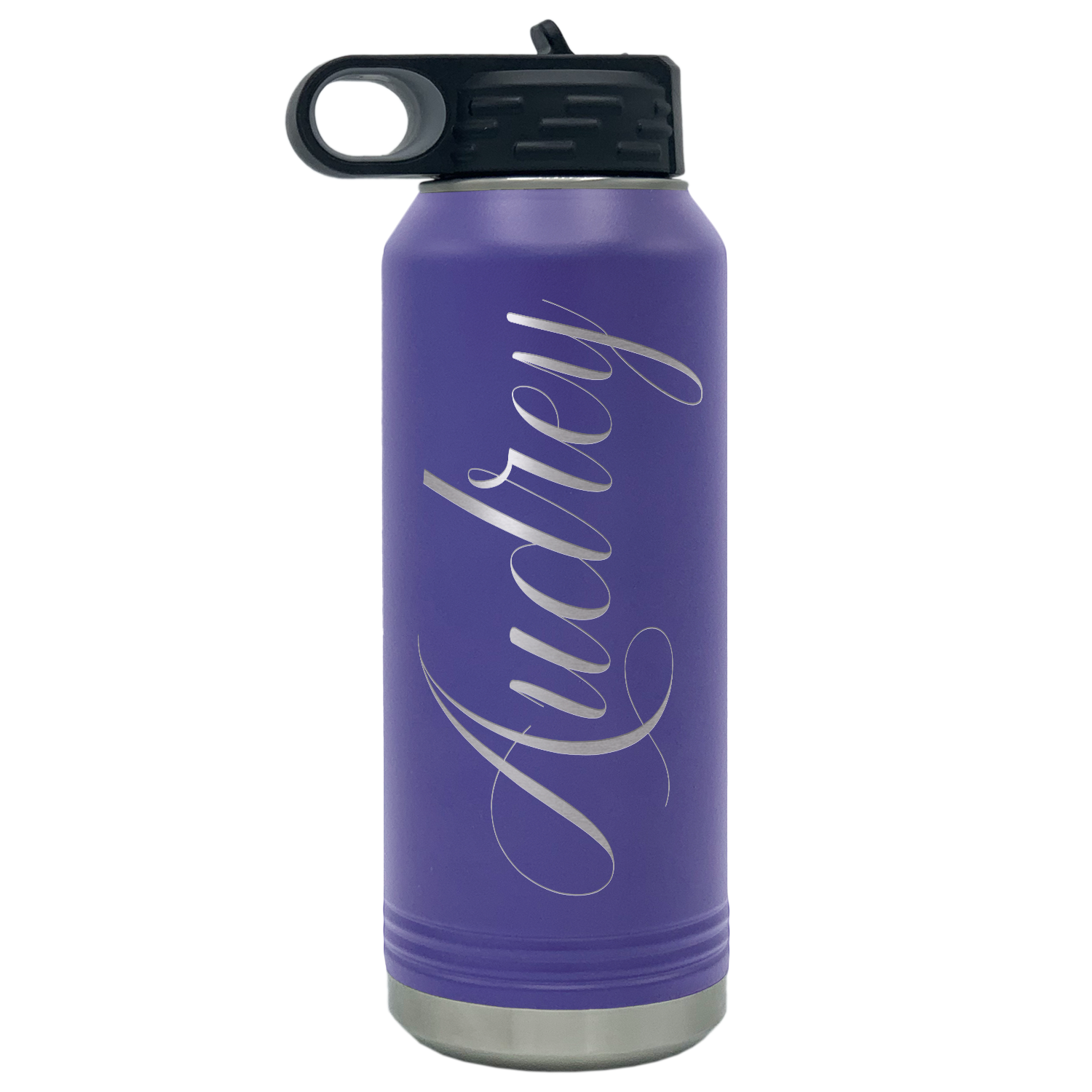 Cuptify Personalized Laser Engraved on Purple Sports Bottle