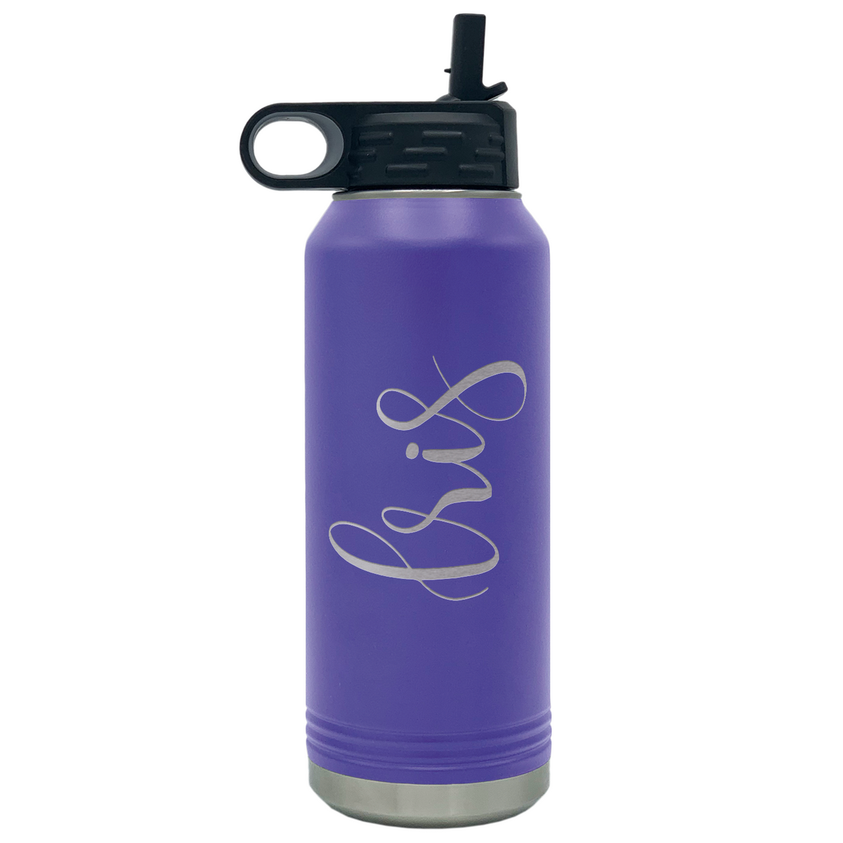 Cuptify Personalized Laser Engraved on Purple Sports Bottle