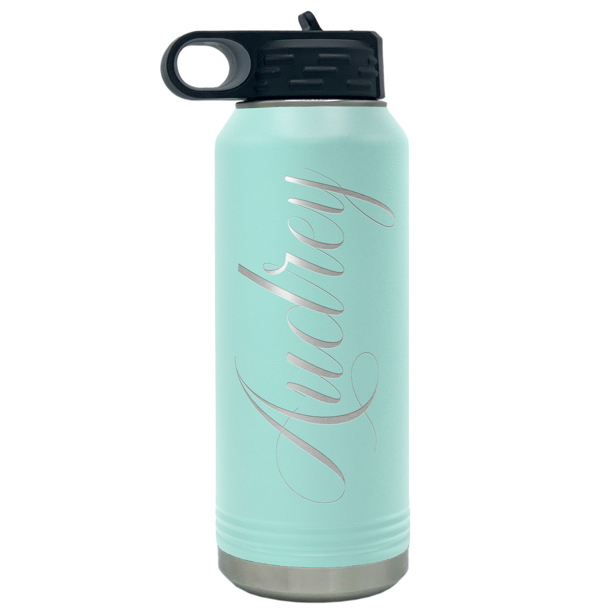 Cuptify Personalized Laser Engraved on Seafoam Sports Bottle