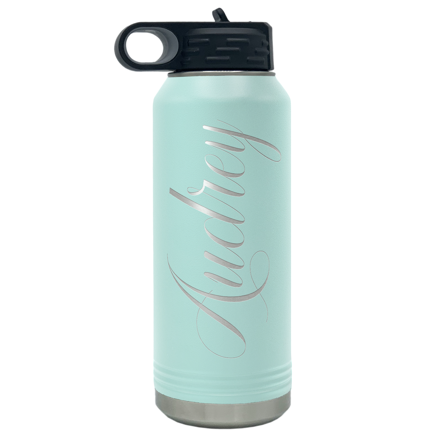 Cuptify Personalized Laser Engraved on Seafoam Sports Bottle