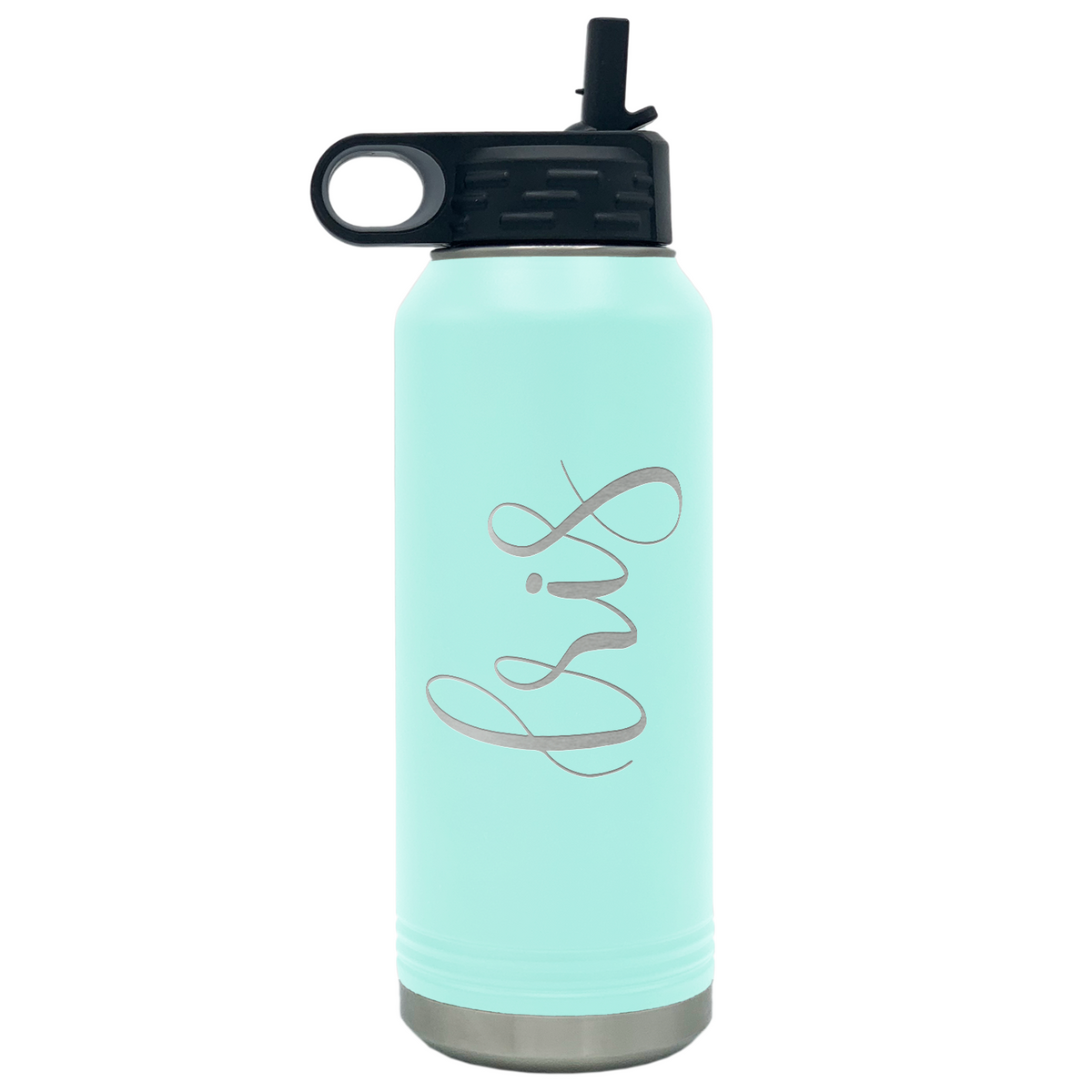 Cuptify Personalized Laser Engraved on Seafoam Sports Bottle