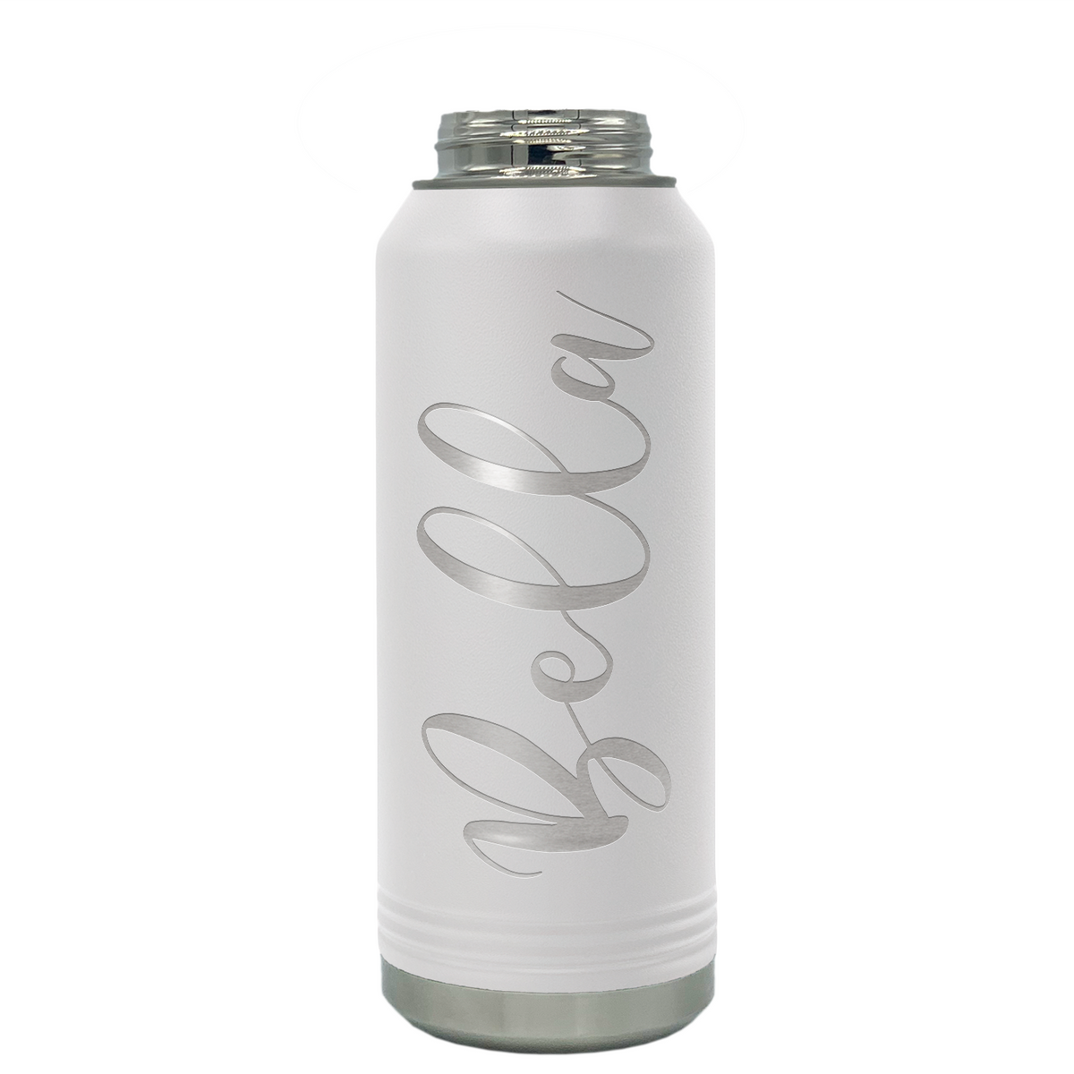 Cuptify Personalized Laser Engraved on White Sports Bottle