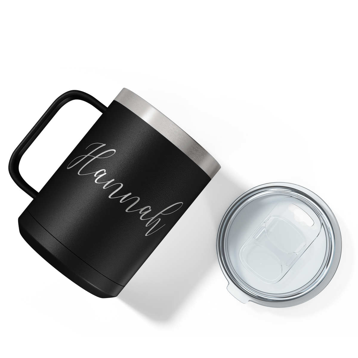 Cuptify Personalized Engraved 15 oz Stainless Steel Coffee Mug - Black