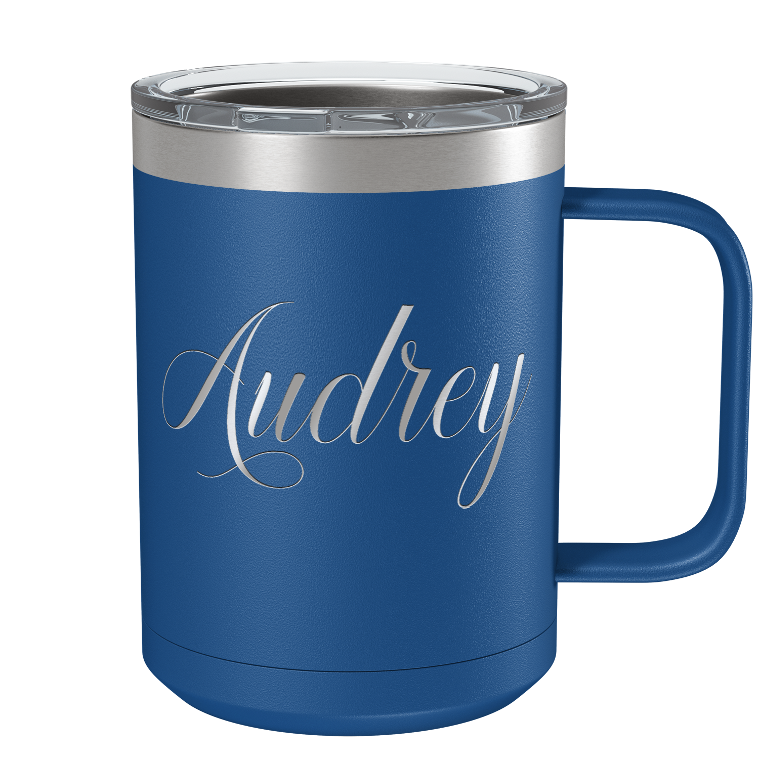 Cuptify Personalized Engraved 15 oz Stainless Steel Coffee Mug - Blue