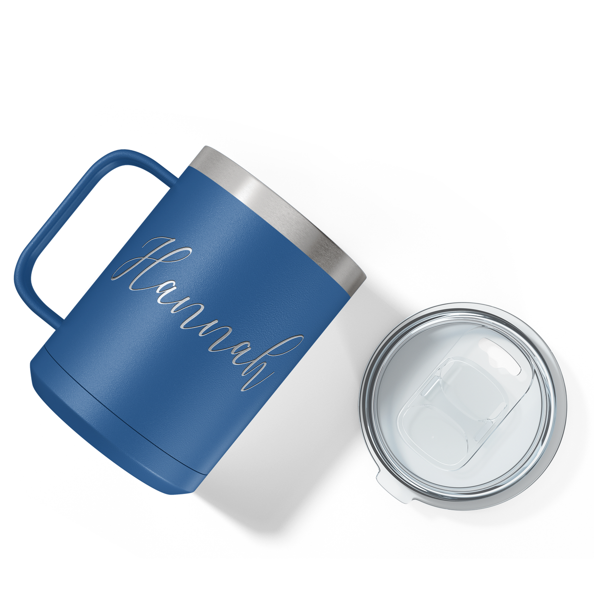 Cuptify Personalized Engraved 15 oz Stainless Steel Coffee Mug - Blue