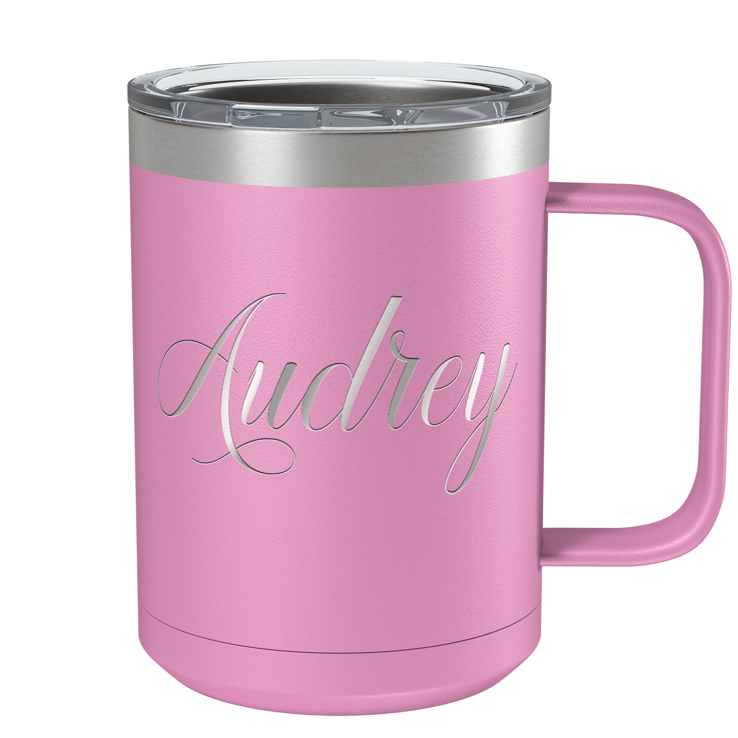 Cuptify Personalized Engraved 15 oz Stainless Steel Coffee Mug - Blush