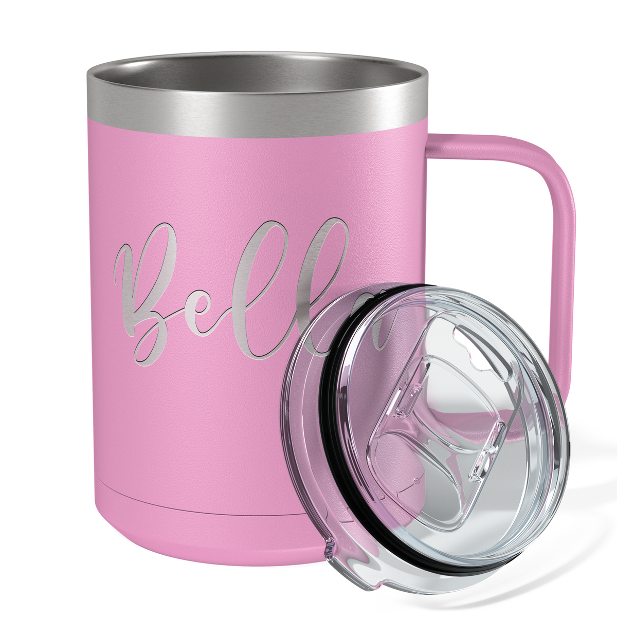 Cuptify Personalized Engraved 15 oz Stainless Steel Coffee Mug - Blush