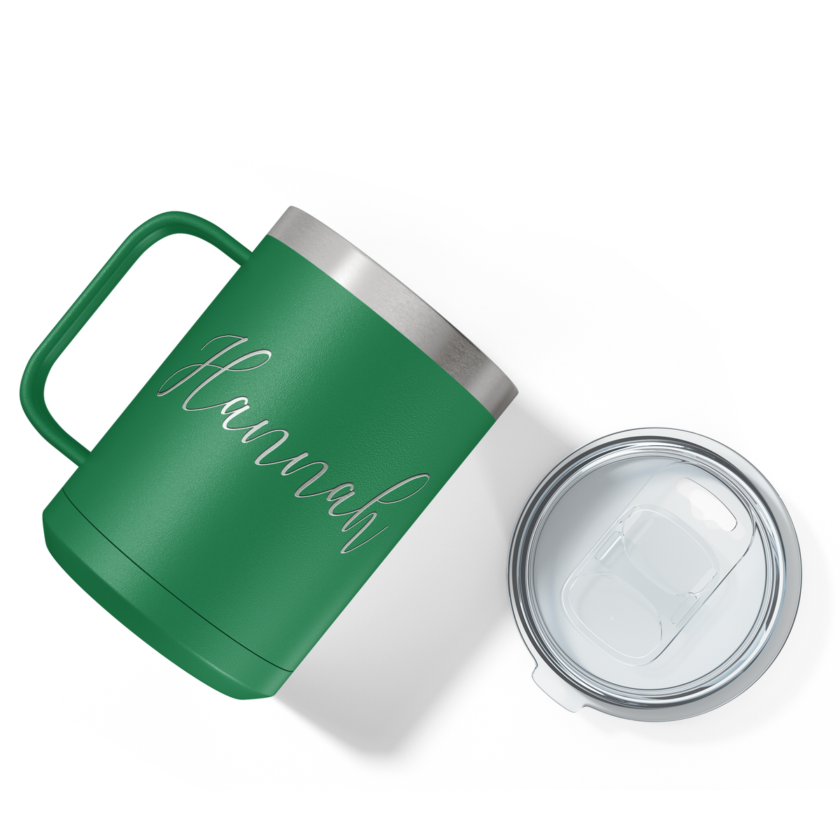 Cuptify Personalized Engraved 15 oz Stainless Steel Coffee Mug - Green