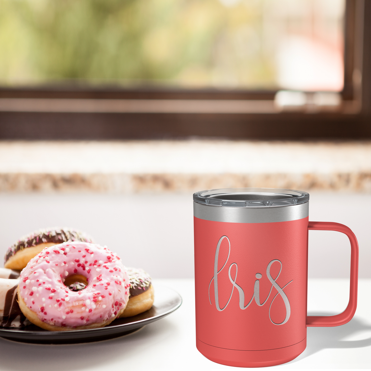 Cuptify Personalized Engraved 15 oz Stainless Steel Coffee Mug - Guava