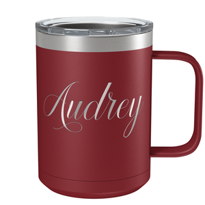Cuptify Personalized Engraved 15 oz Stainless Steel Coffee Mug - Maroon