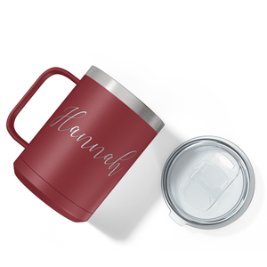Cuptify Personalized Engraved 15 oz Stainless Steel Coffee Mug - Maroon