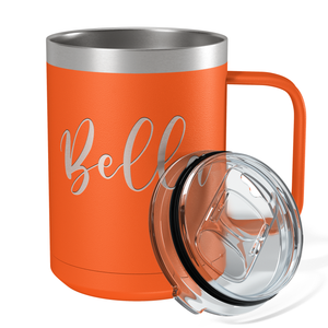 Cuptify Personalized Engraved 15 oz Stainless Steel Coffee Mug - Orange