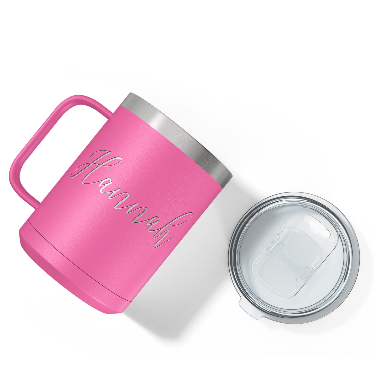 Cuptify Personalized Engraved 15 oz Stainless Steel Coffee Mug - Pink