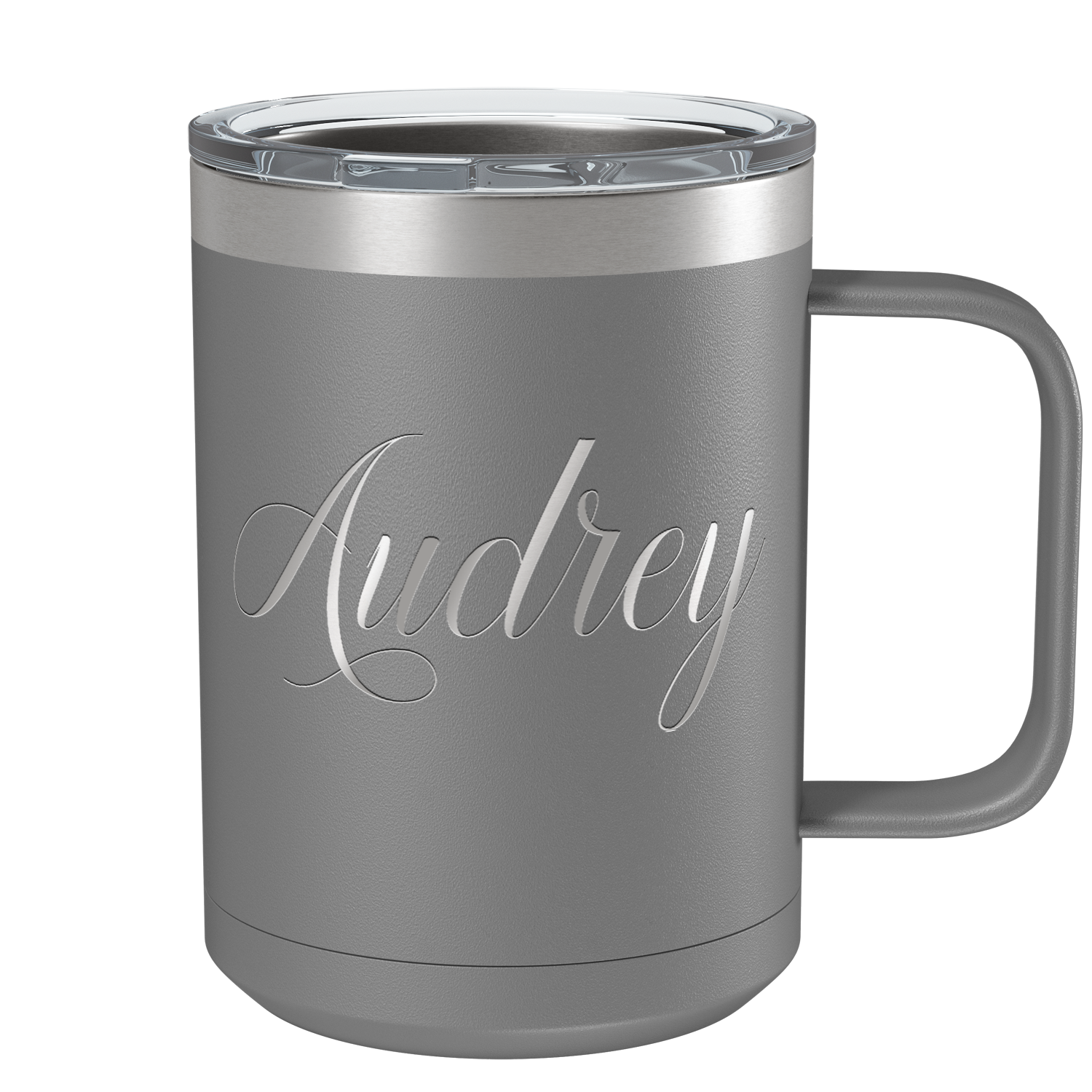 Cuptify Personalized Engraved 15 oz Stainless Steel Coffee Mug - Slate