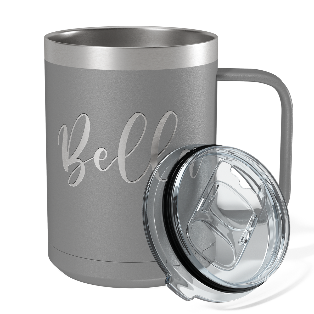 Cuptify Personalized Engraved 15 oz Stainless Steel Coffee Mug - Slate
