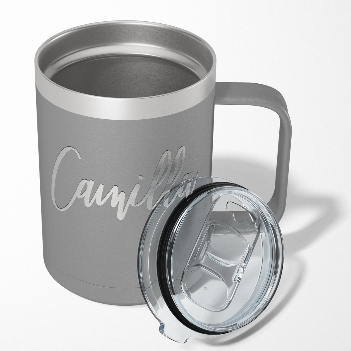 Cuptify Personalized Engraved 15 oz Stainless Steel Coffee Mug - Slate