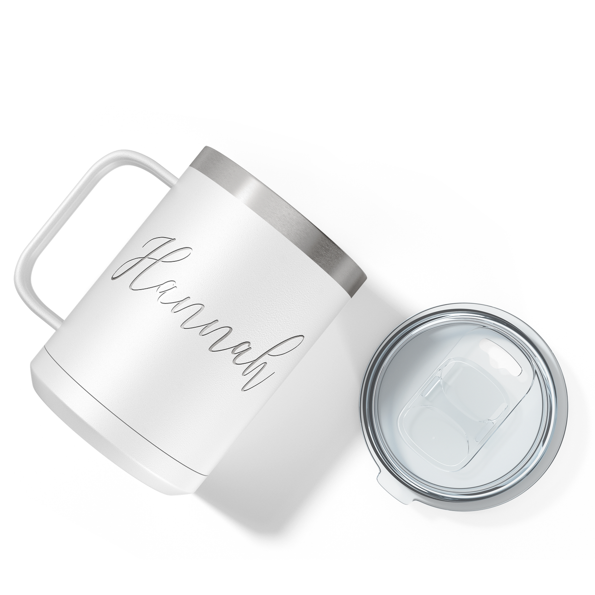 Cuptify Personalized Engraved 15 oz Stainless Steel Coffee Mug - White