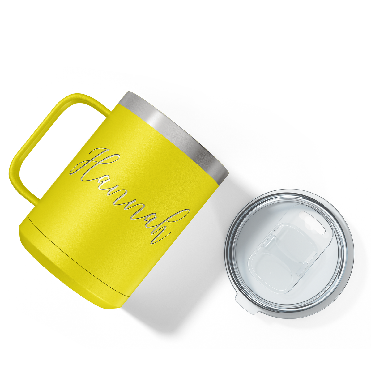 Cuptify Personalized Engraved 15 oz Stainless Steel Coffee Mug - Yellow