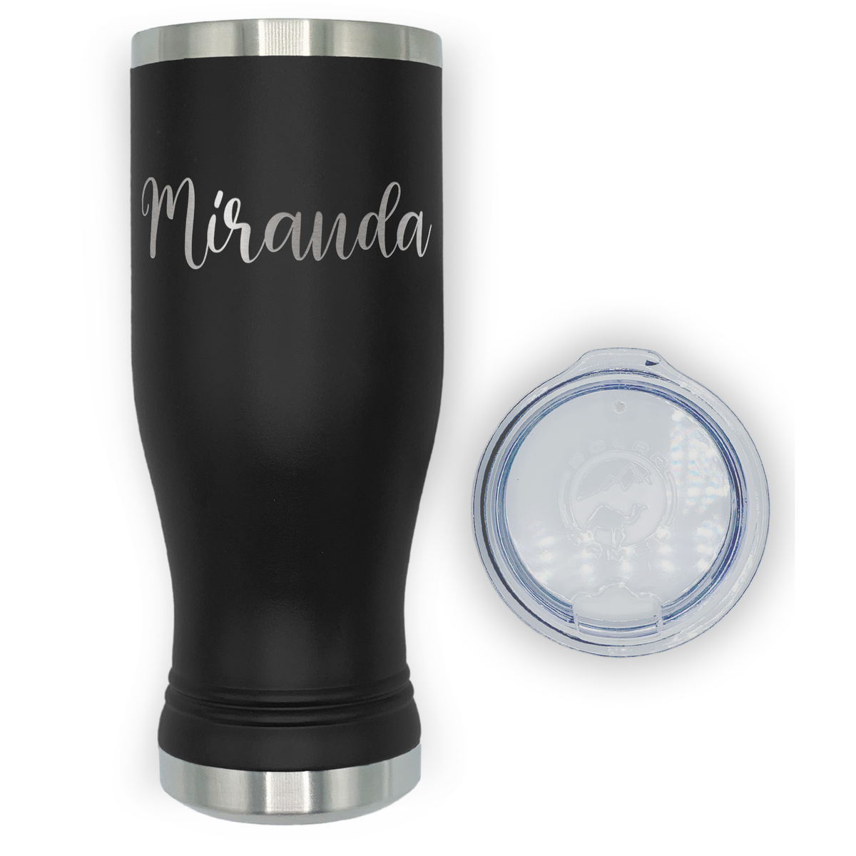 Personalized Engraved 20 oz Pilsner - Black