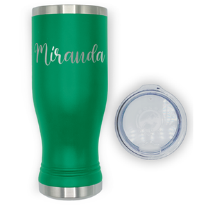 Personalized Engraved 20 oz Pilsner - Green