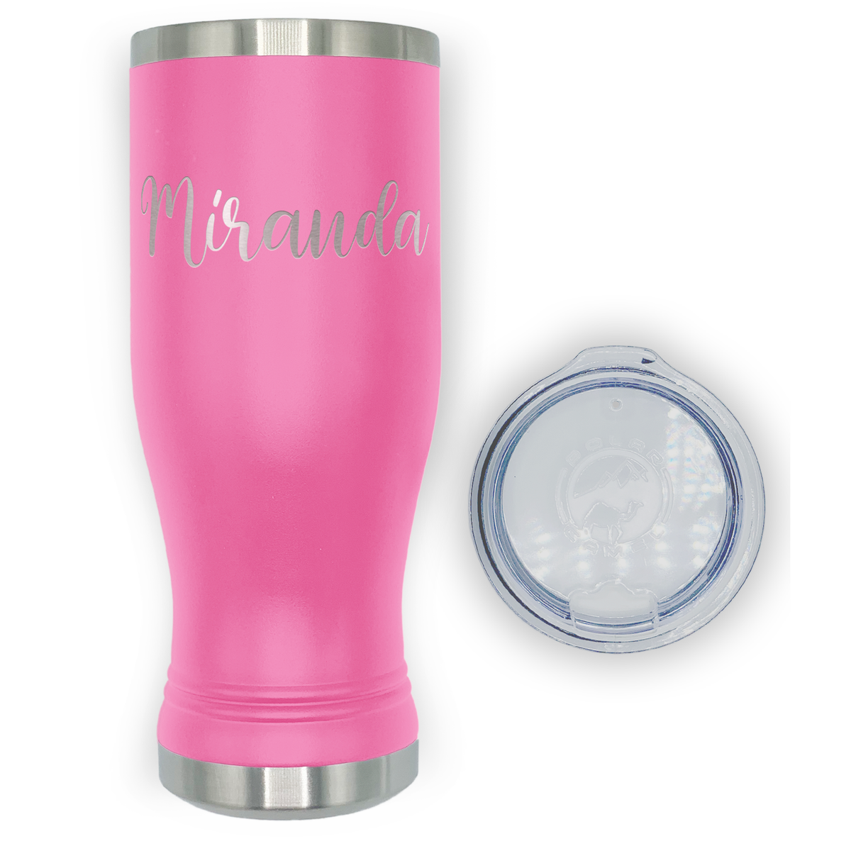 Personalized Engraved 20 oz Pilsner - Pink