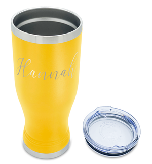 Personalized Engraved 20 oz Pilsner - Yellow
