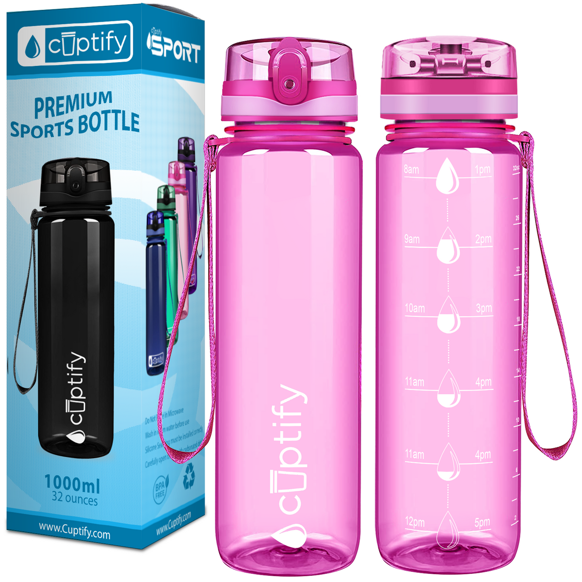 Pink 32 oz Water Bottle