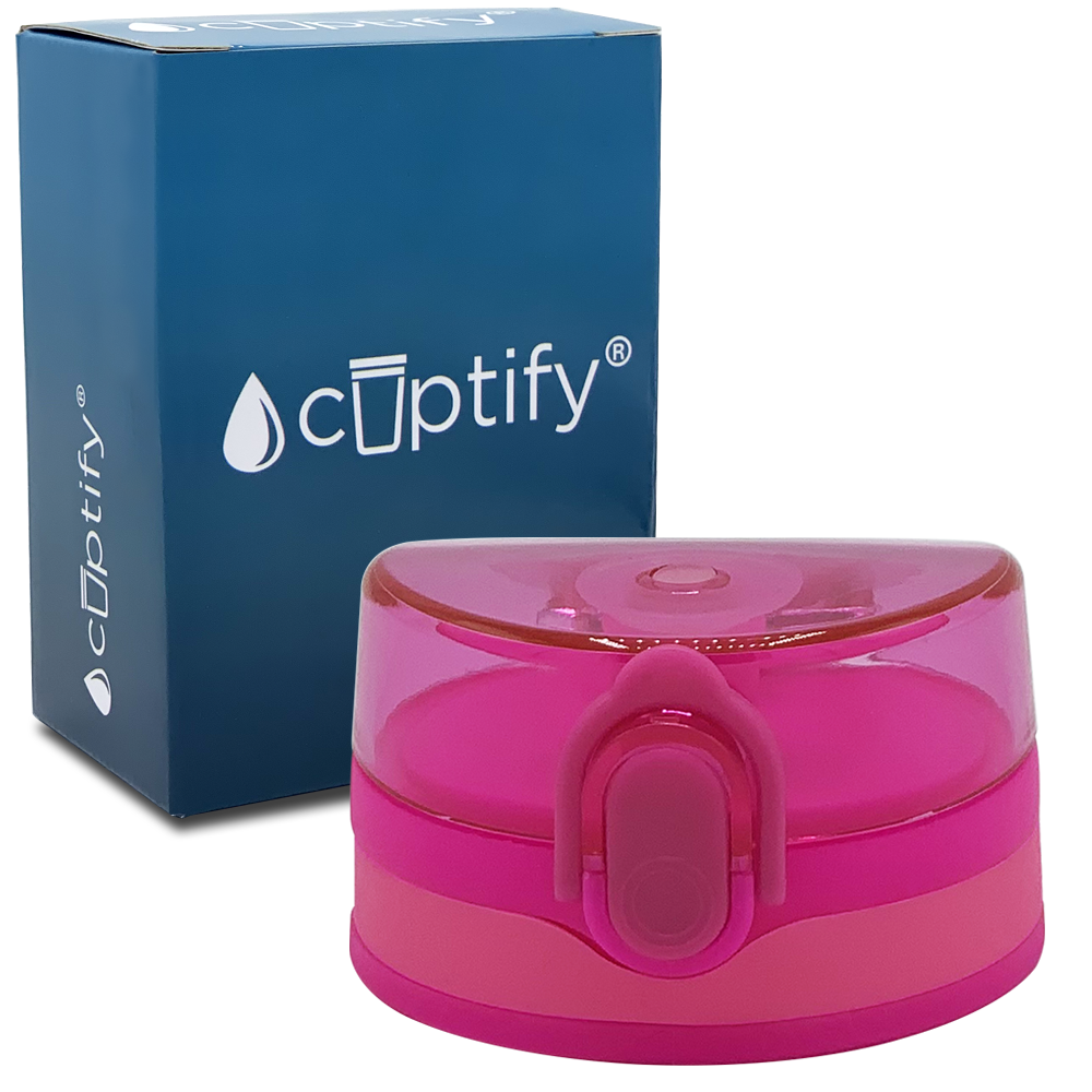 Pink with Pink Flip Top Lid for 32oz Tritan Water Bottles