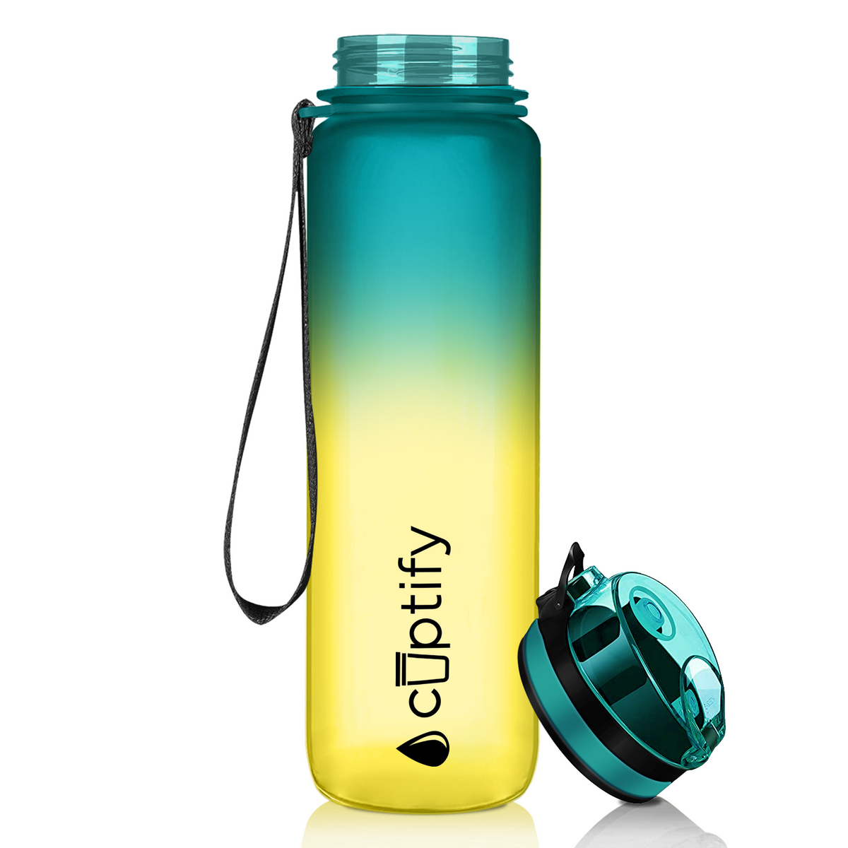 Tropical Frosted 32 oz Hydration Tracker Water Bottle