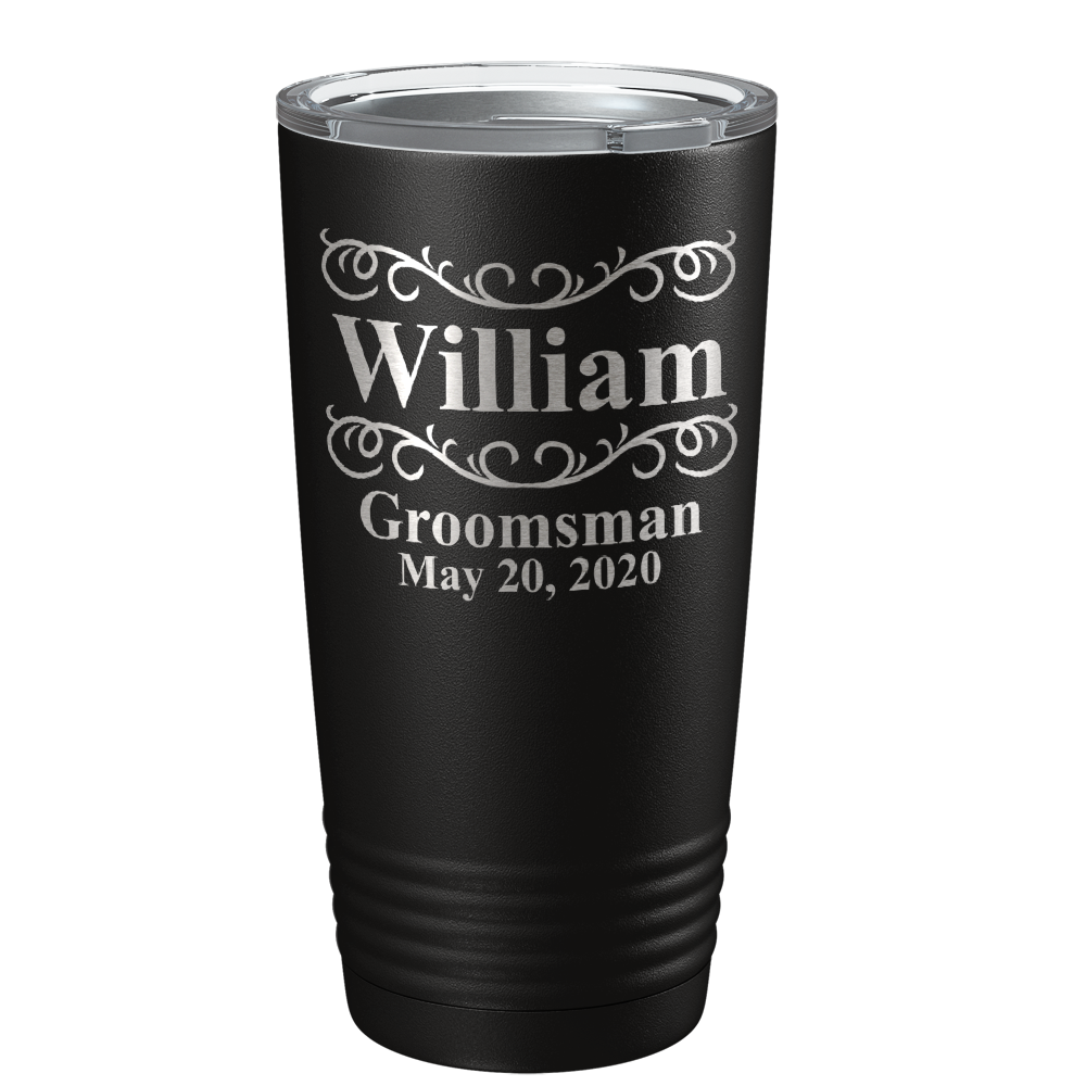 Classic Groomsmen on Black 20 oz Stainless Stell Tumbler