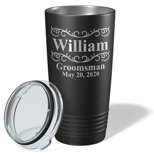 Classic Groomsmen on Black 20 oz Stainless Stell Tumbler