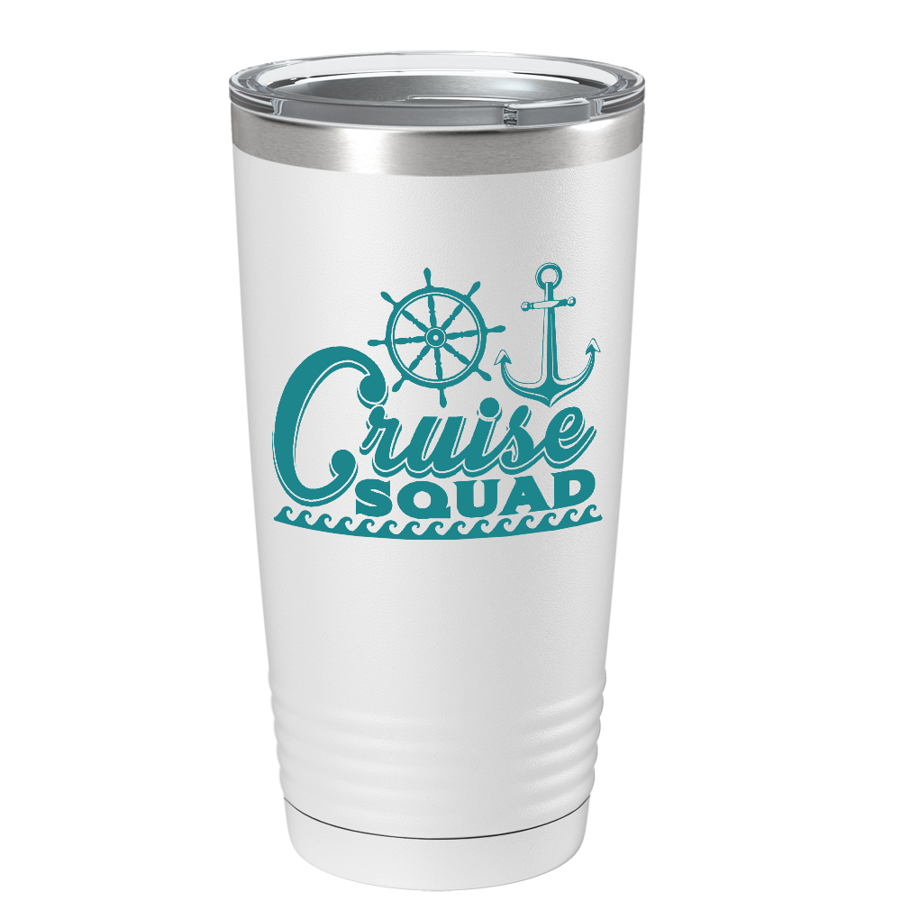 Cruise Squad on White 20 oz Stainless Steel Tumbler
